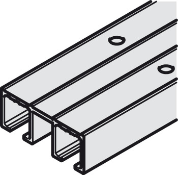 Top Track, Surface Mounted, for Sliding Cabinet Doors, Hawa Clipo 16 H